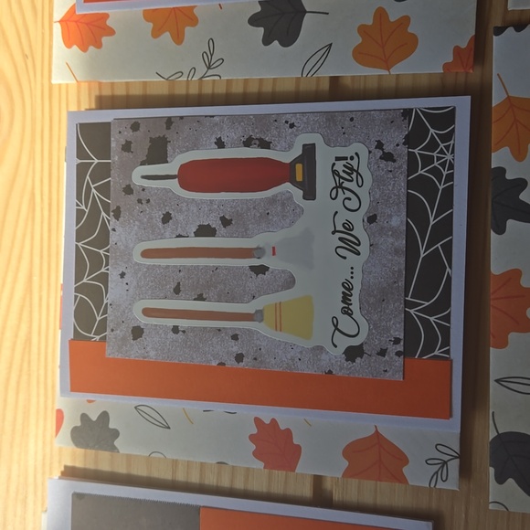 Handmade Mini Hocus Pocus Theme Halloween Cards & Envelopes Boxed Set of 6 - Picture 6 of 12